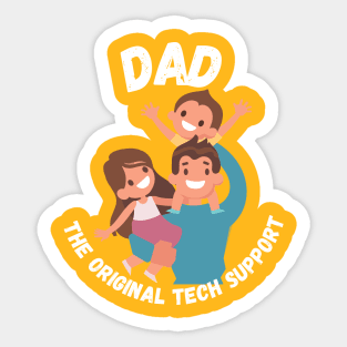 Tech-Savvy Dad: Guiding the Future Generation - Dark Colors - Kids Sticker